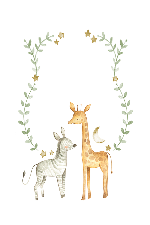 Giraffe Illustration Poster