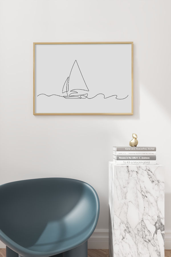 Sailboat Line Art Print