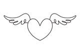 Love Wings Line Art