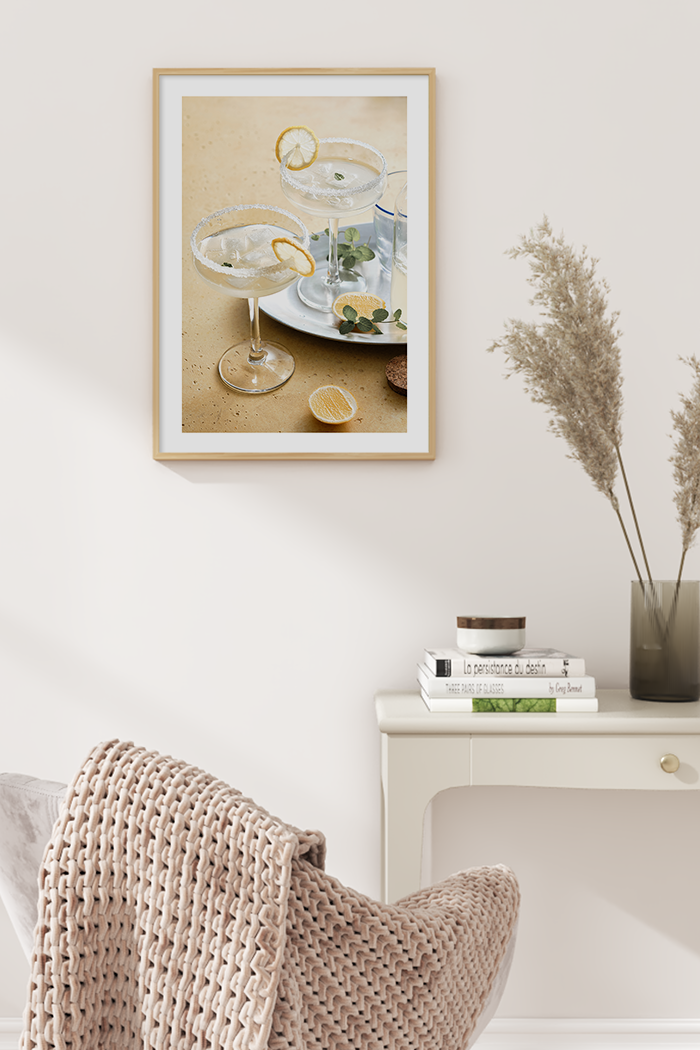 Yellow Cocktail Poster