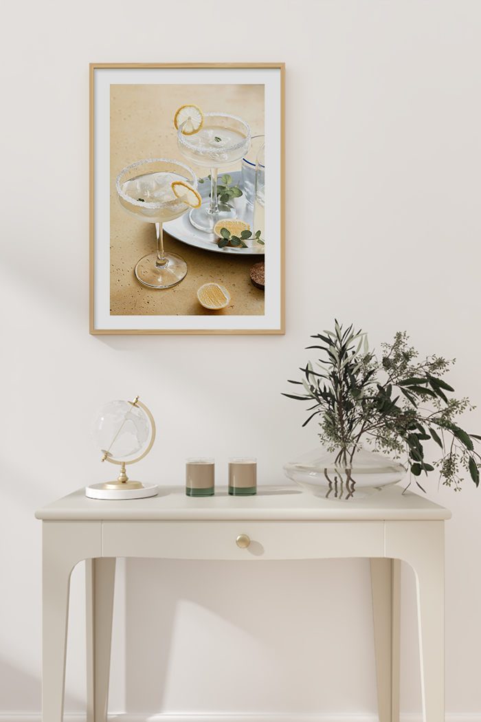 Yellow Cocktail Poster