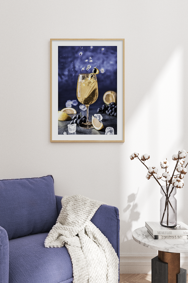 Icy Lemon Cocktail Poster