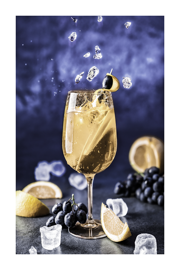 Icy Lemon Cocktail Poster
