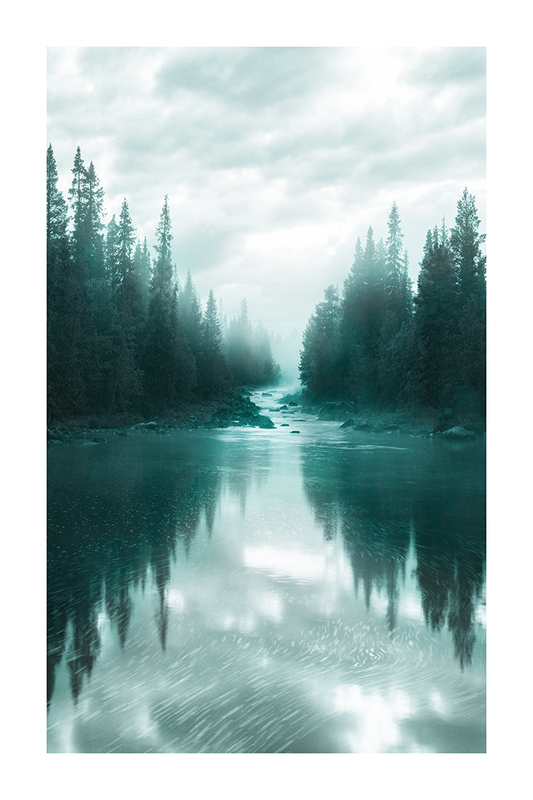 Misty Forest Fairland Poster