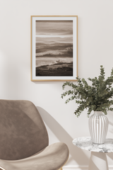 Misty Morning Village Poster