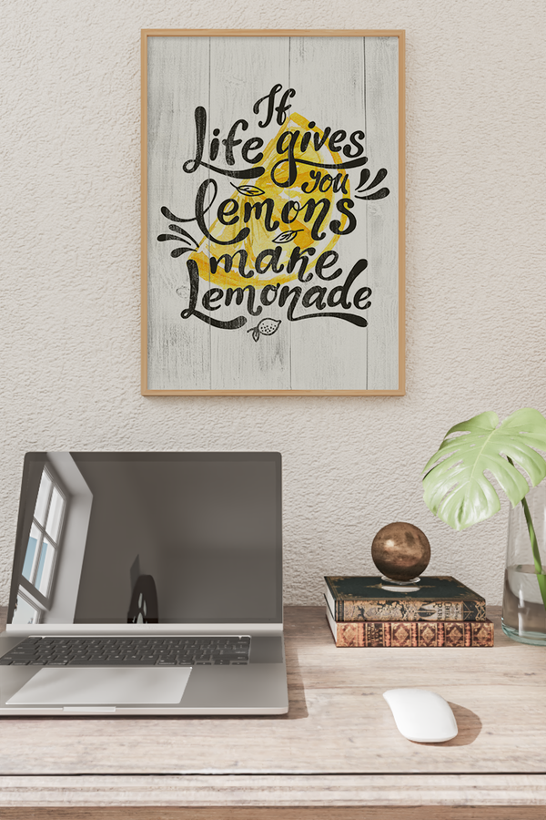 Motivational Lemon Quote Poster No.3