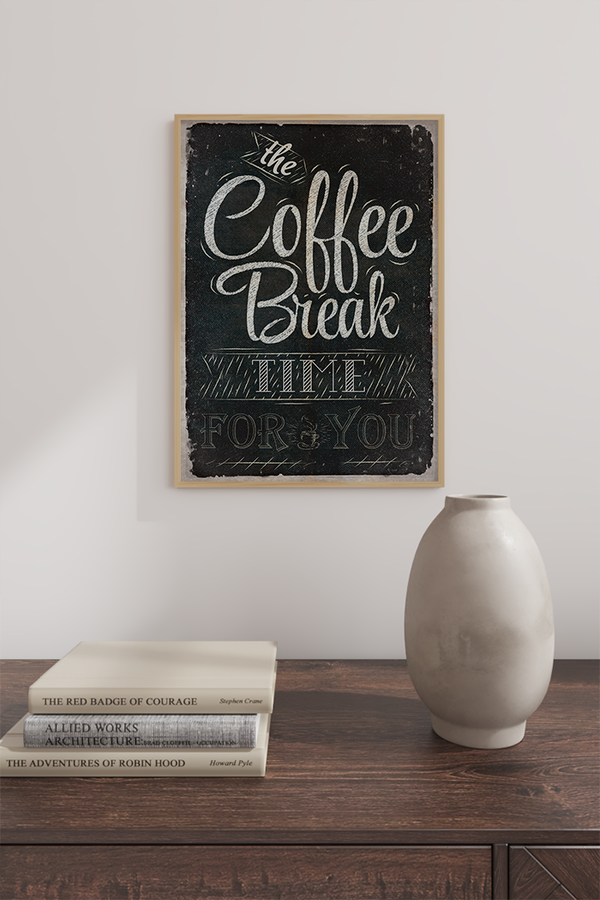 Vintage Coffee Text Poster
