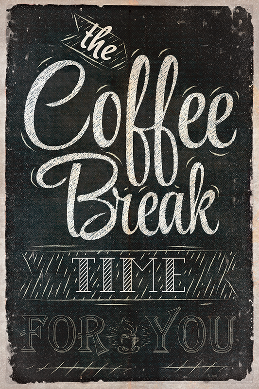 Vintage Coffee Text Poster