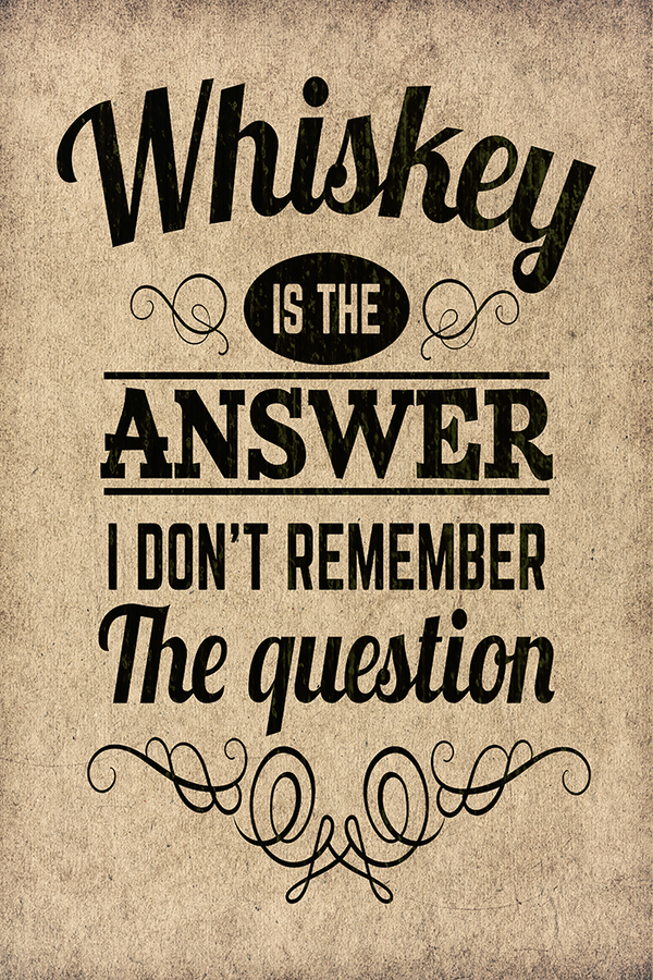 Retro Whiskey Quote Poster