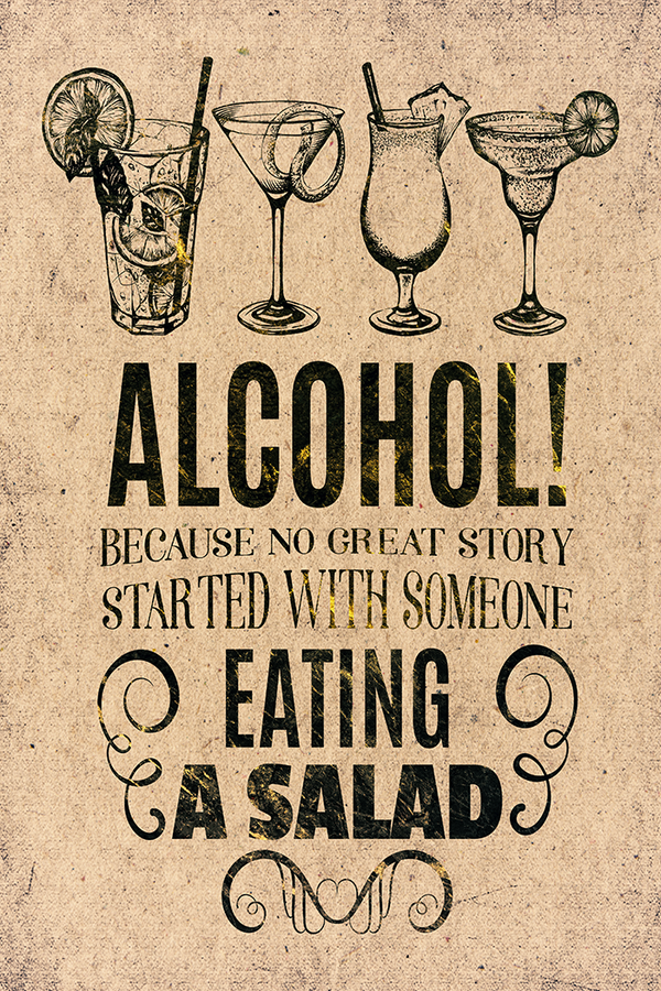 Retro Alcohol Poster