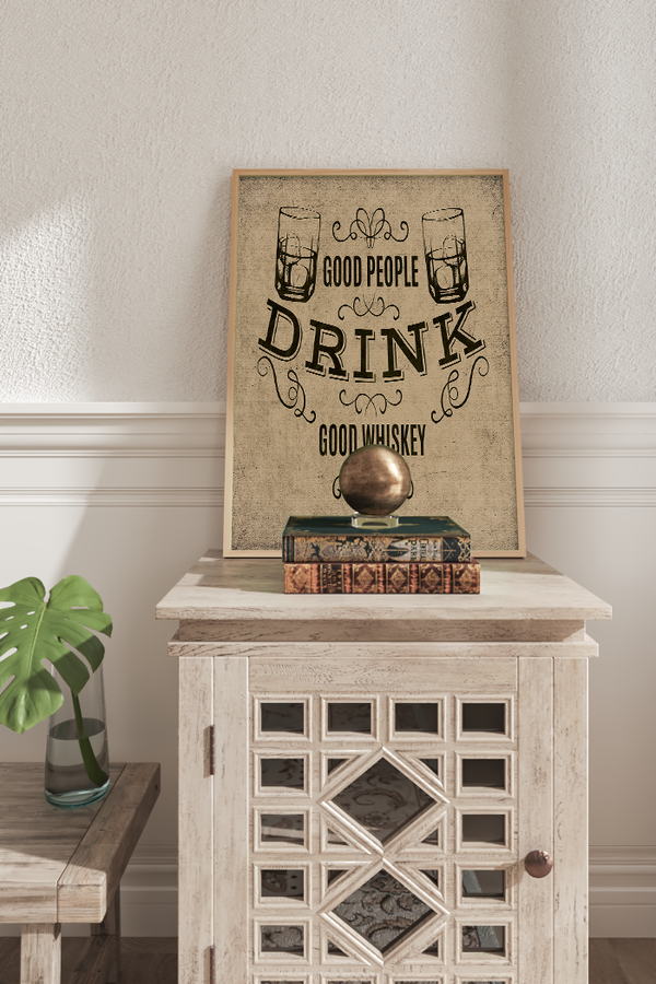 Retro Drink Sign Poster