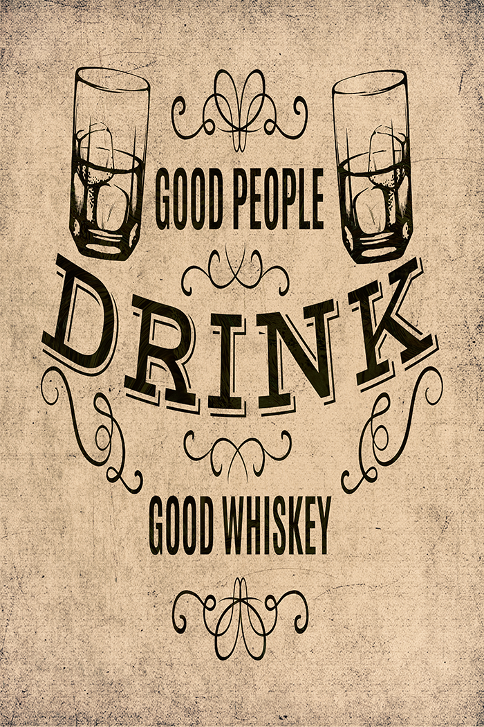 Retro Drink Sign Poster
