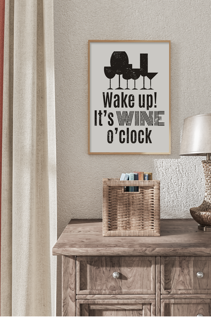 Wine Clock Poster