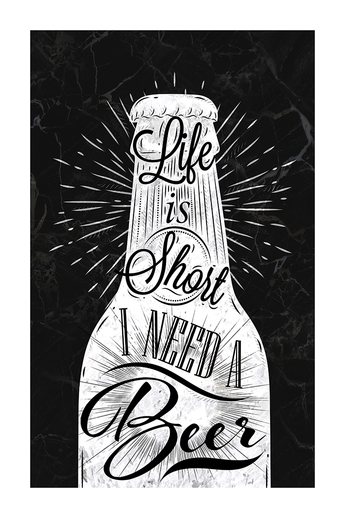 Vintage Beer Bottle Poster