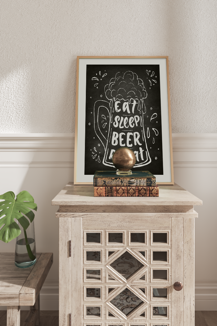 Hand Painted Beer Mug Poster