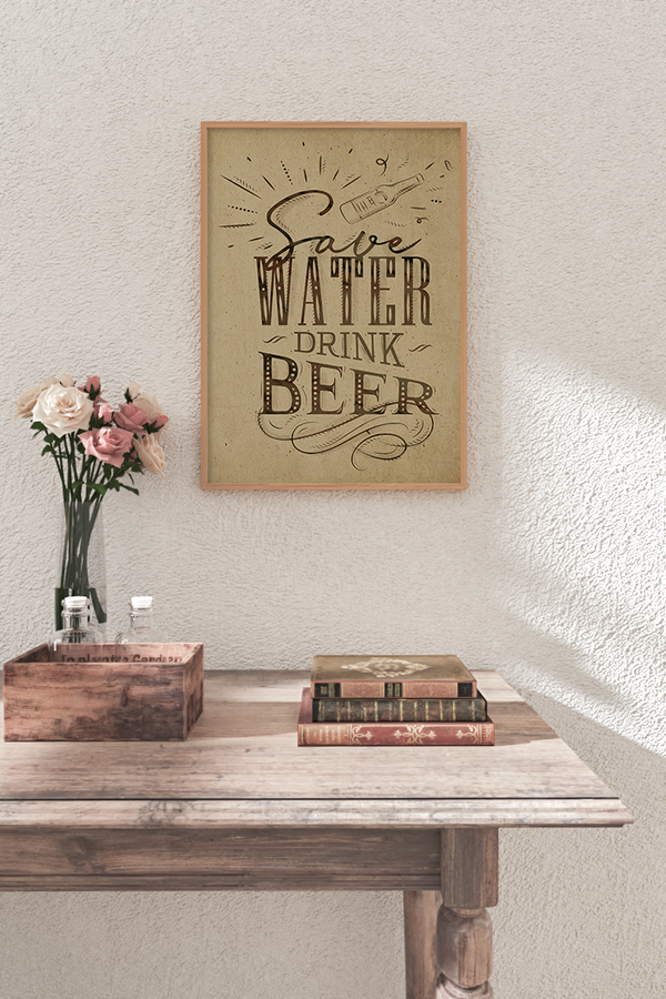 Save Water Drink Beer Poster