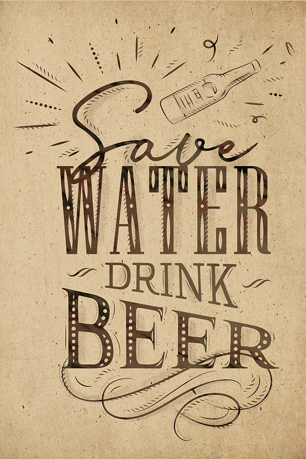 Save Water Drink Beer Poster