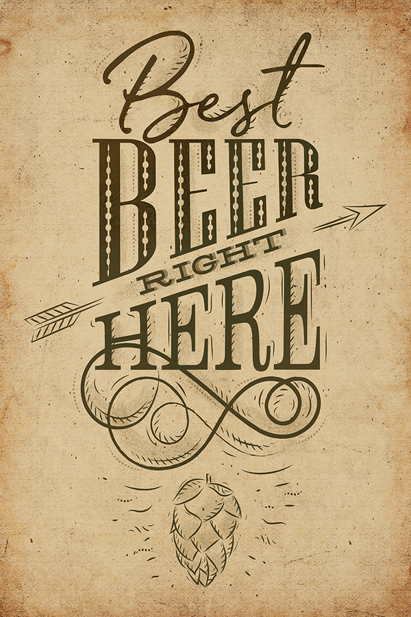 Best Beer Right Here Poster