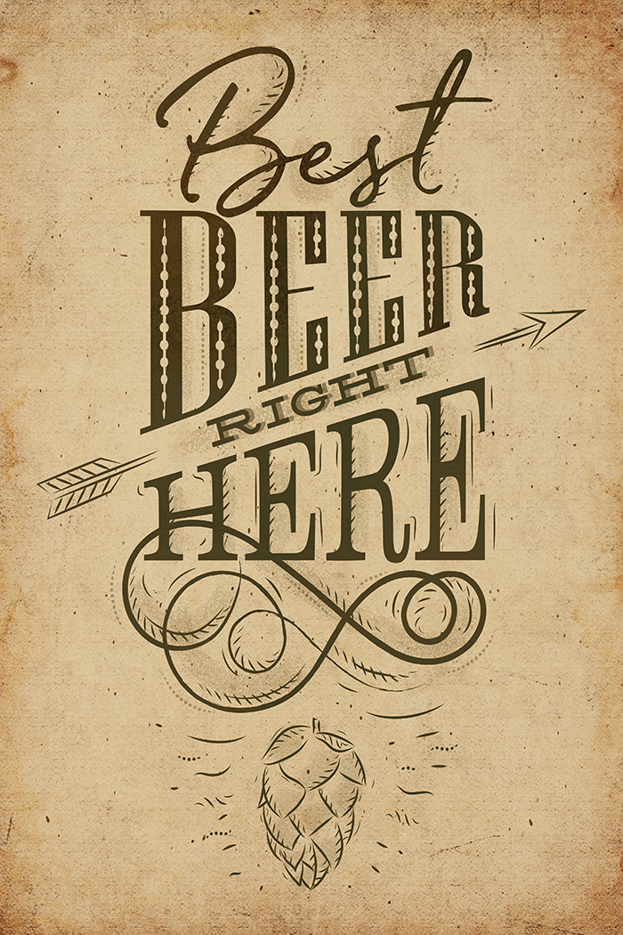 Best Beer Right Here Poster