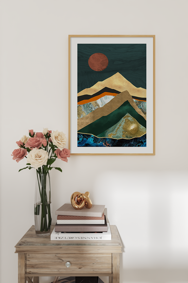 Abstract Bright Mountain Poster No.3