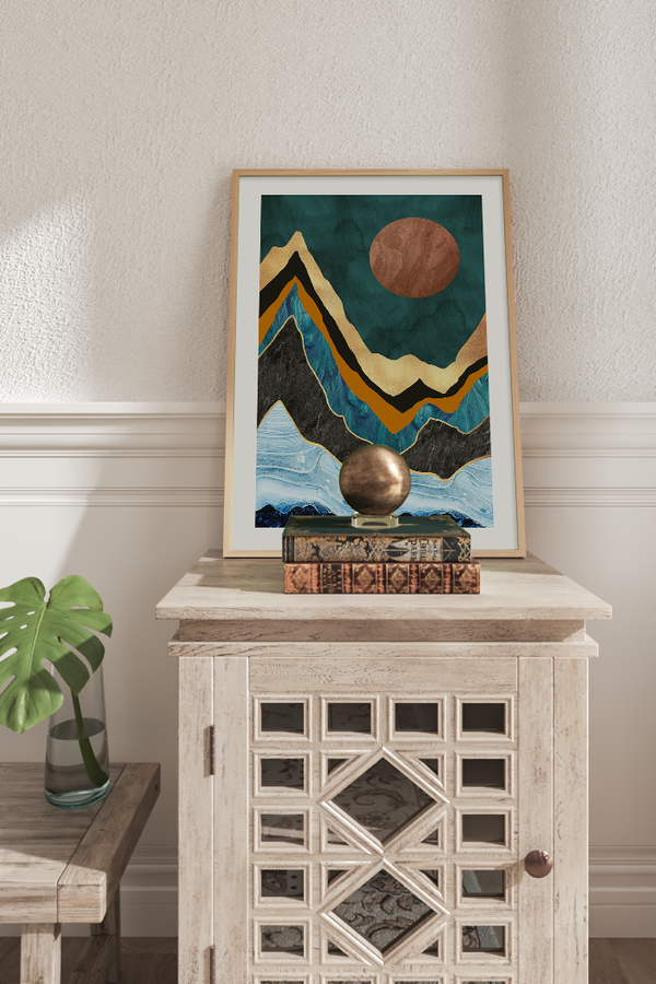 Abstract Bright Mountain Poster No.4