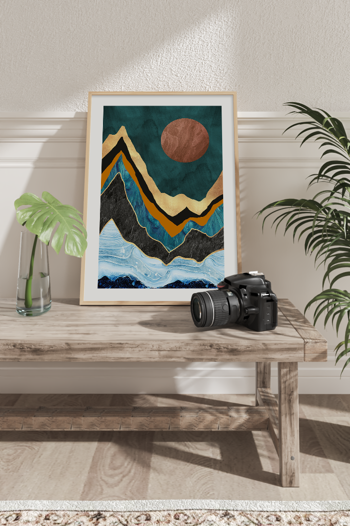 Abstract Bright Mountain Poster No.4