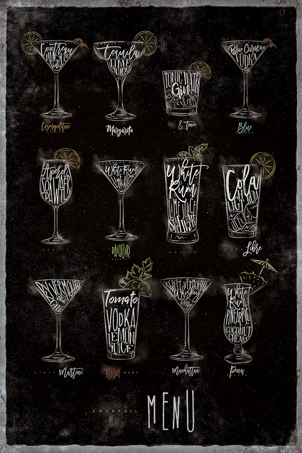 Vintage Coffee Menu Poster