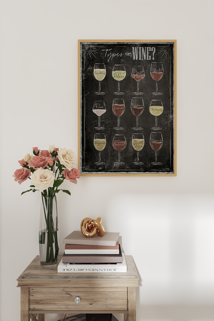 Vintage Wine Menu Poster