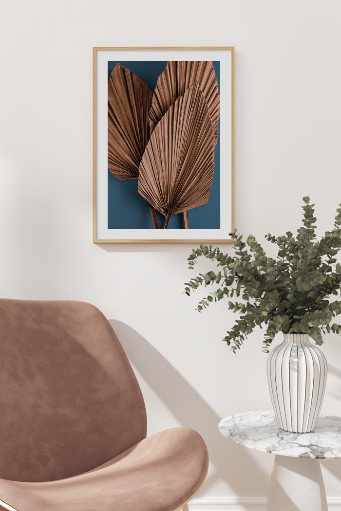 Autumn Palm Leaf Poster
