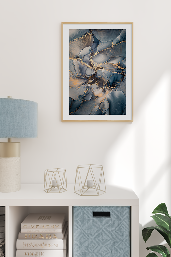 Abstract Fluid Marble Print