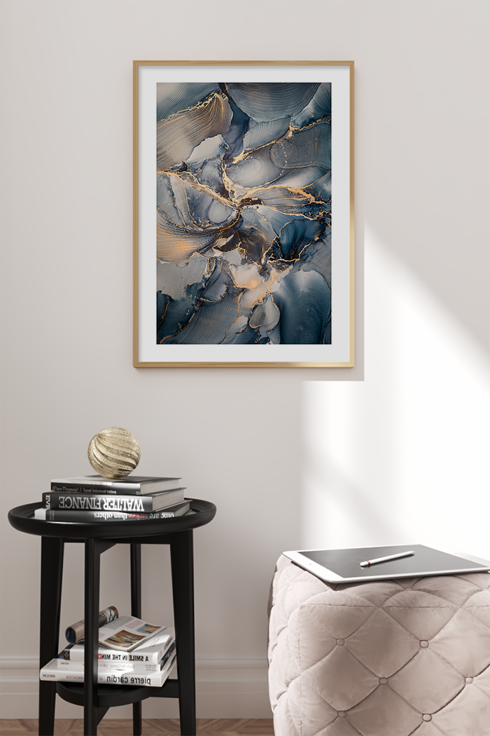 Abstract Fluid Marble Print