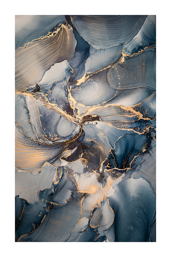 Abstract Fluid Marble Print