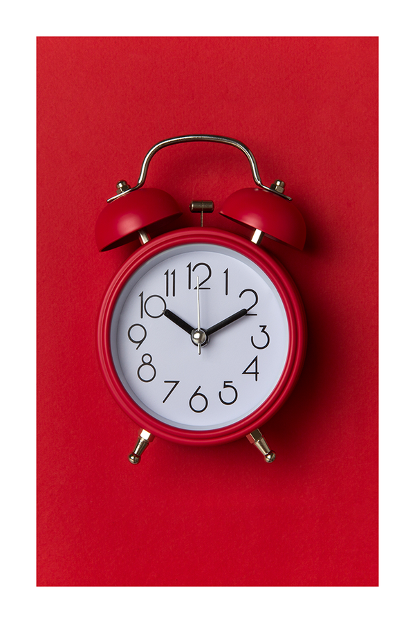 Red Alarm Clock Poster