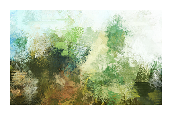 Abstract Green Stroke Print