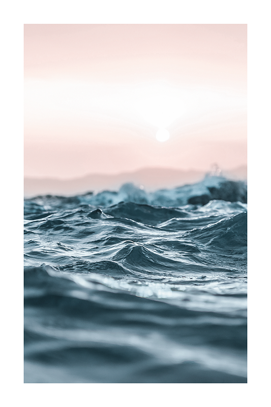 Wave Close Up Poster