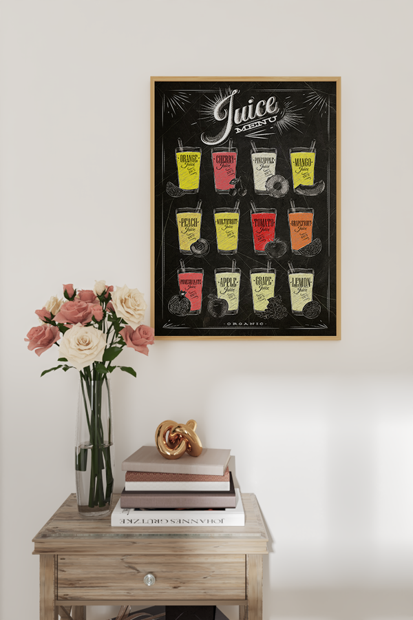 Retro Juice Menu Poster