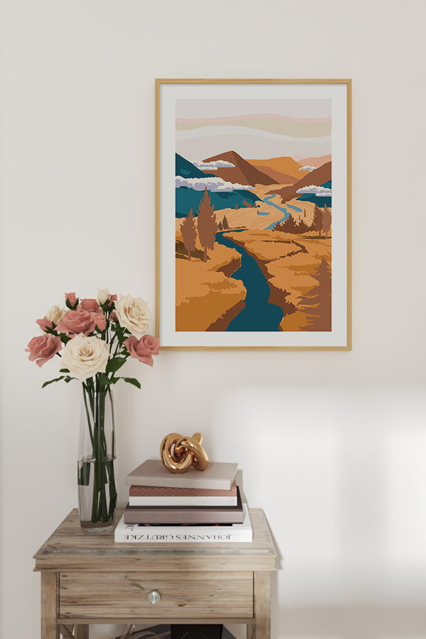 Abstract Brown Mountain Poster No.2