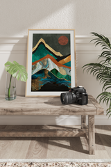 Abstract Colorful Mountain Print No.2