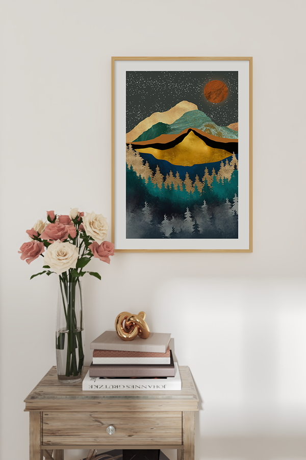 Abstract Colorful Mountain Print No.4