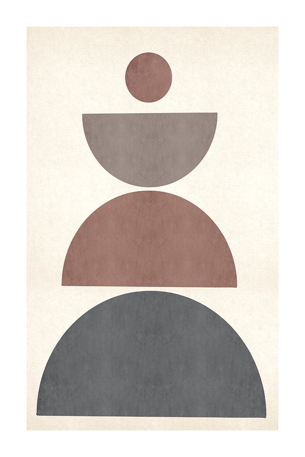 Abstract Brown Shape Print