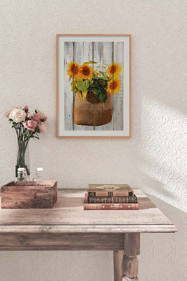 Vintage Sunflower Poster