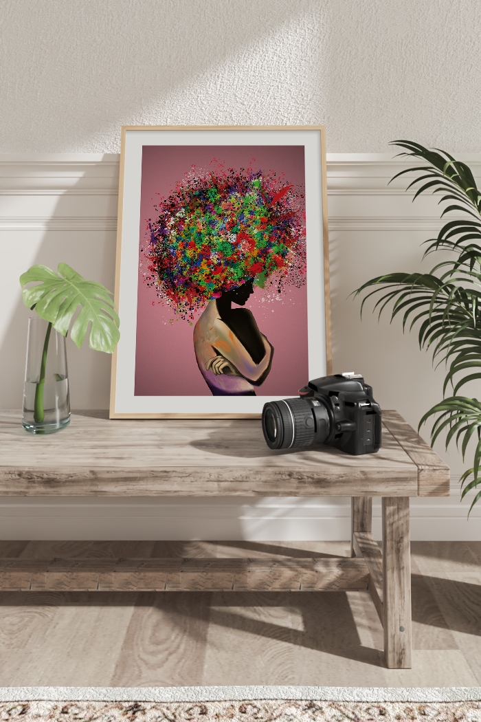 Abstract Splash Nude Art Print