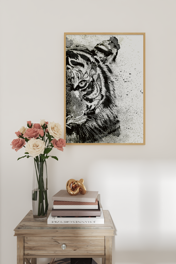 Tiger Ink Art Print