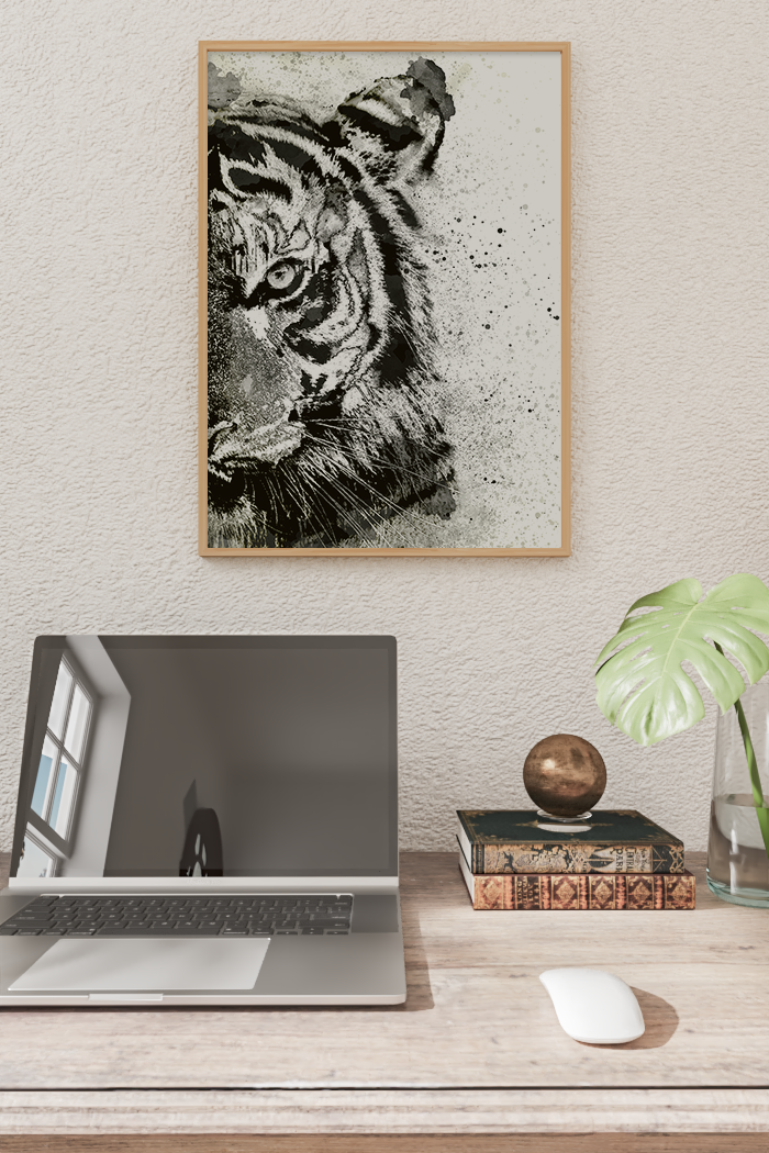 Tiger Ink Art Print