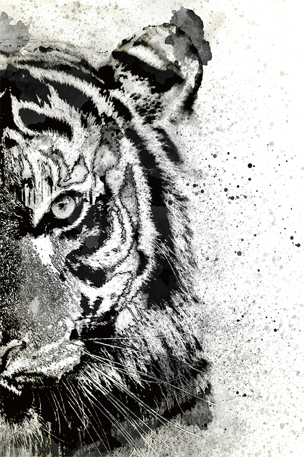 Tiger Ink Art Print