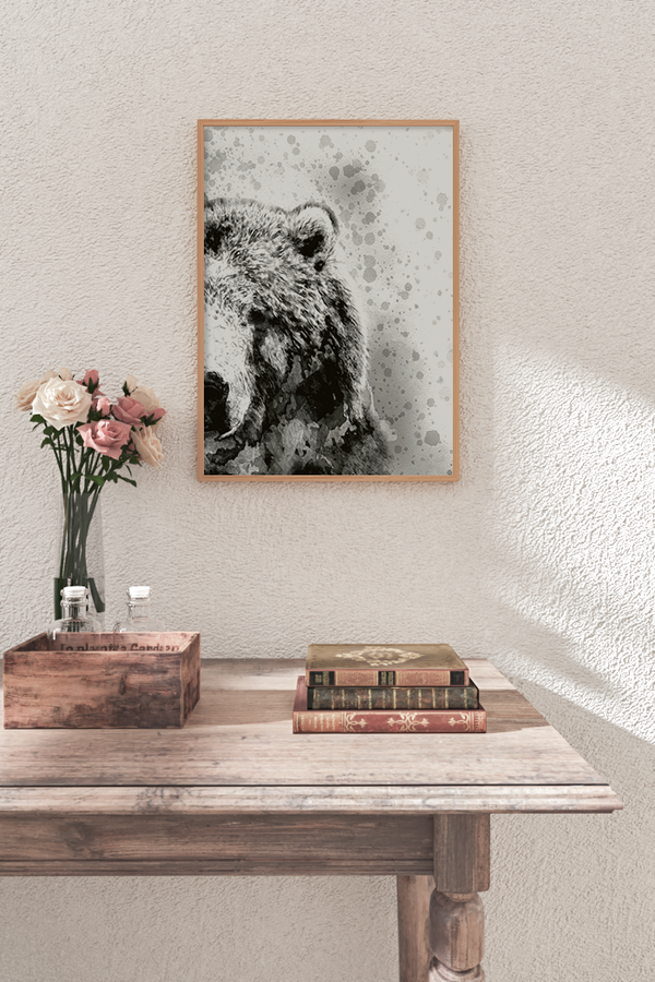 Bear Ink Art Print