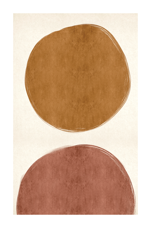 Brown Round Shape Print