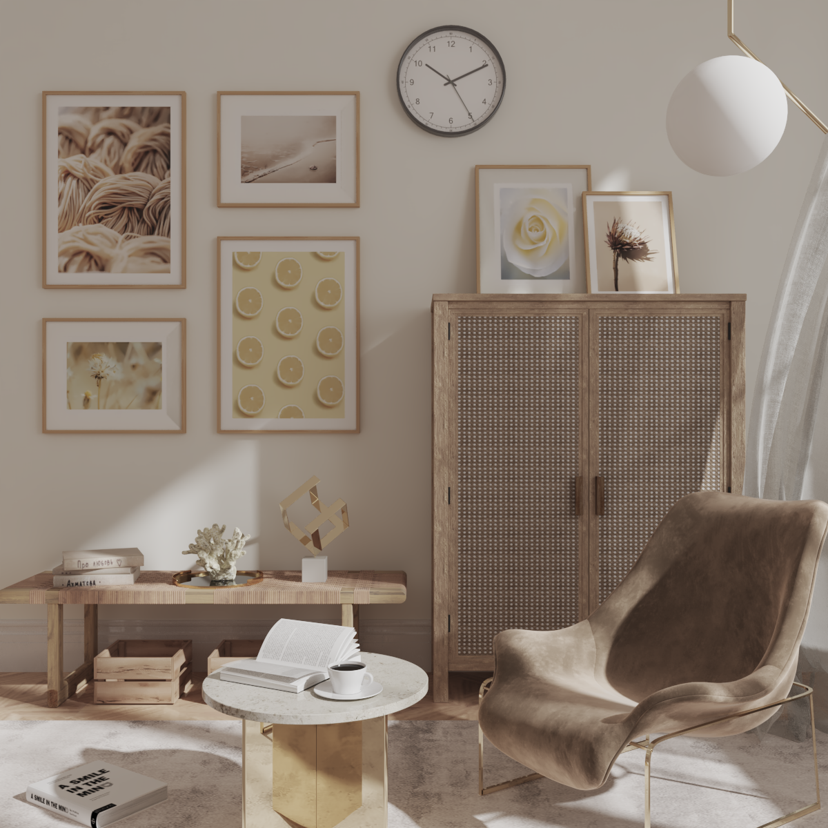 Modern Bohemian Living Room Wall Art Print Yellow Brown Photography Decor Home Picture Gallery