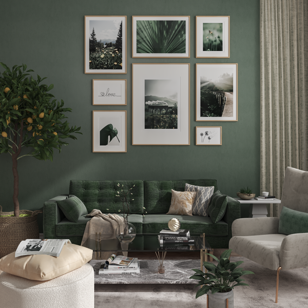 Gallery Inspiration Modern Home Decor Living Room Wall Art Green Nature Picture Bedroom Ideas