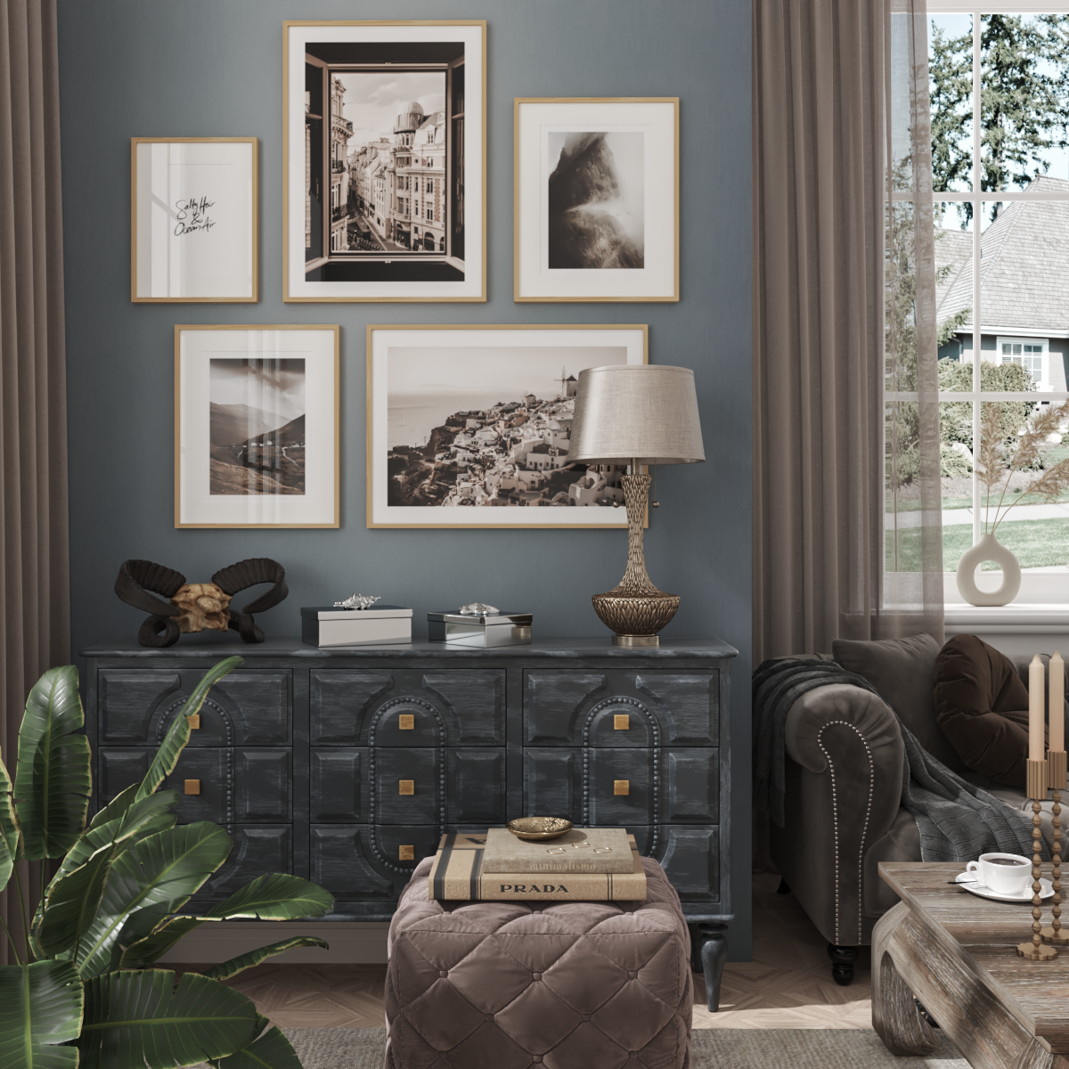 Modern Farmhouse Home Ideas City Landscape Photography Living Room Wall Decor Poster